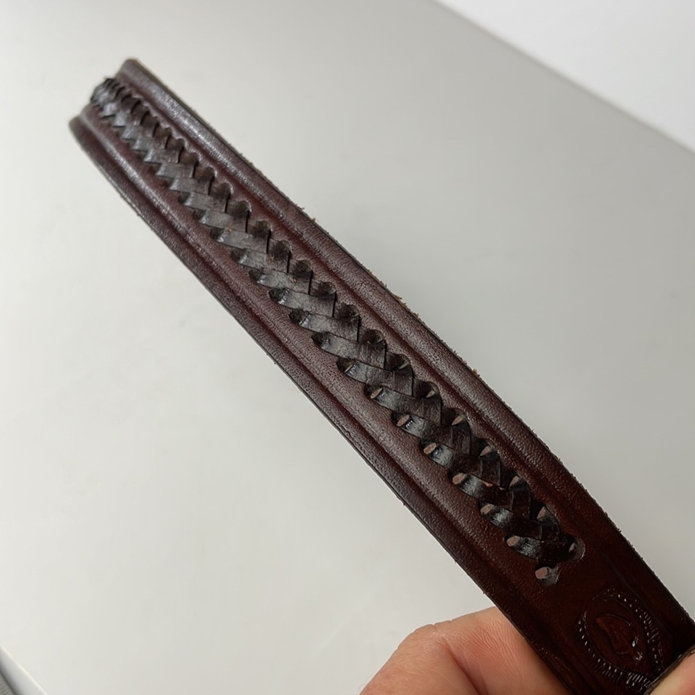 Vintage RM Hecho En Mexico Leather Belt 32” - Picture 7 of 13